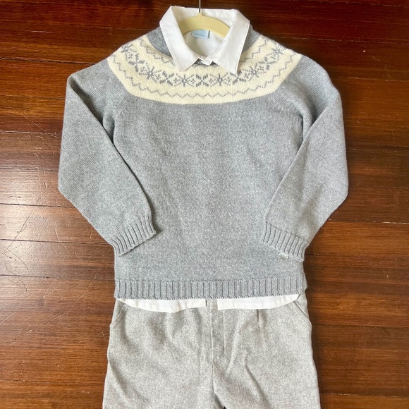 Artesania Granlei Boy Grey Shorts & Sweater Set 7